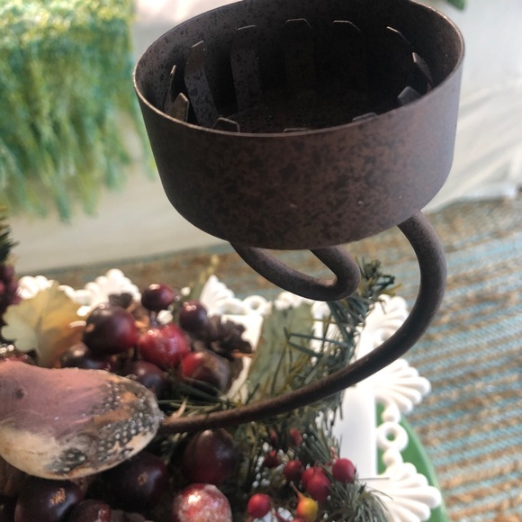 Cyndy’s Beach House Holiday Rustic Metal Christmas Candle Holder